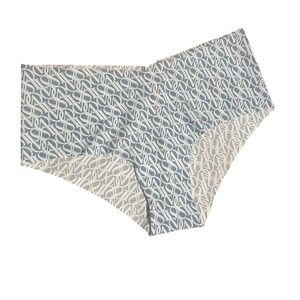 NWT Victoria's Secret VS L Cheeky Panties No Show Blue‎ White Logo-Dreamy
